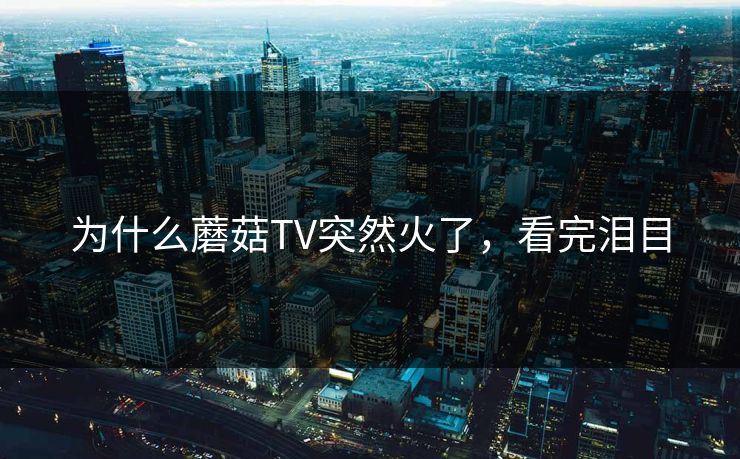 为什么蘑菇TV突然火了，看完泪目
