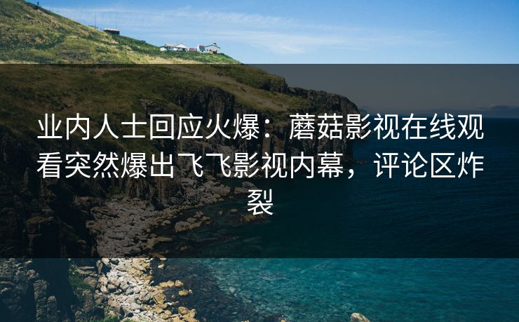 业内人士回应火爆：蘑菇影视在线观看突然爆出飞飞影视内幕，评论区炸裂